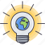 bulb, creative, earth, global, idea, mass, planet 