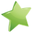 green, star 