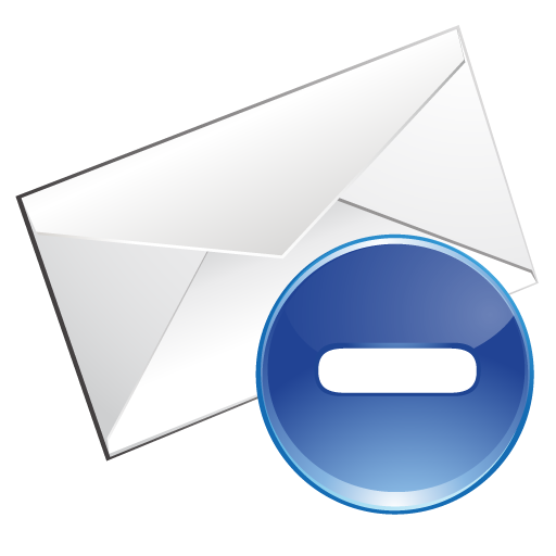 Delete, email, blue icon - Free download on Iconfinder
