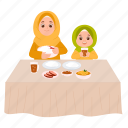 iftar, family, food, ramadan, eid, islamic, hijab, girl, fasting