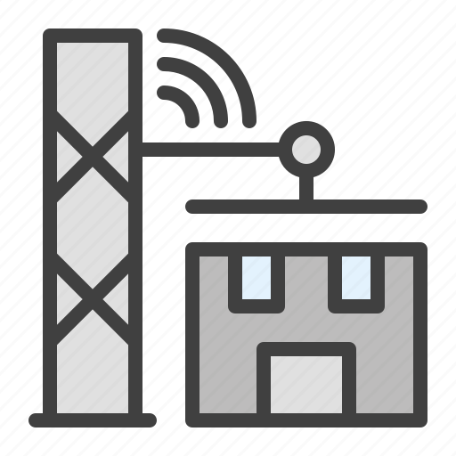 Building, construction, crane, internet of things, industrial icon - Download on Iconfinder