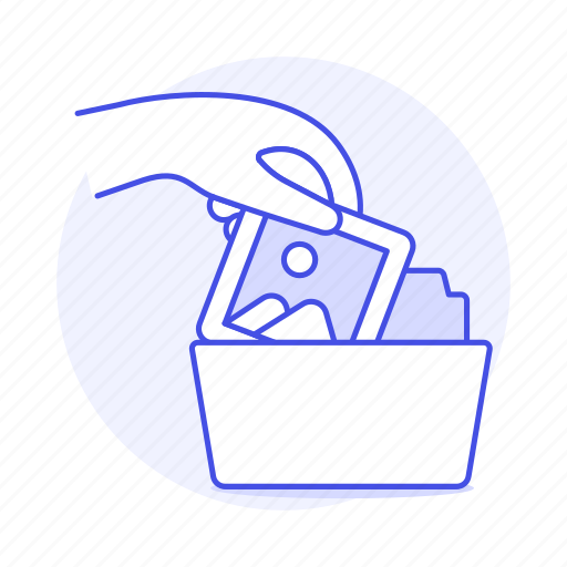 Archive, folder, gallery, hand, image, photo, pictures icon - Download on Iconfinder