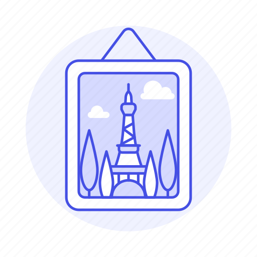 Edition, eiffel, frame, hang, image, photo, picture icon - Download on Iconfinder