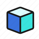 cube, printing, perspective, modelling, art, box