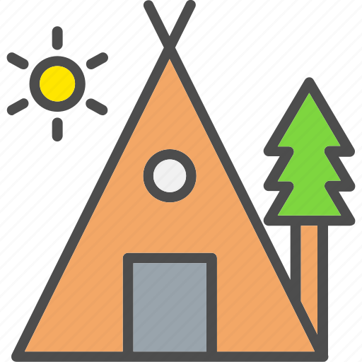 Camping, moon, night, outdoor, recreation, overnight, tent icon - Download on Iconfinder
