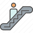 escalator, moving, stair, staircase, transport