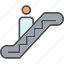 escalator, moving, stair, staircase, transport 