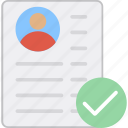 approved, checkmark, complete, document, done, file, page
