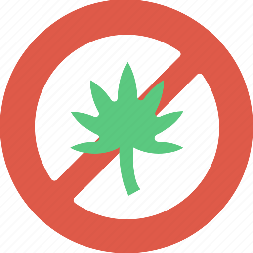Drug, drugs, marijuana, no, prohibition, solid icon - Download on Iconfinder