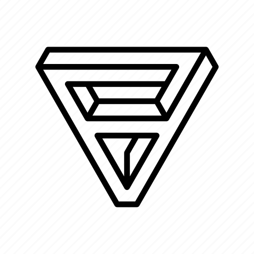 Triangle, impossible, geometric, illusion, abstract, optical, cube icon - Download on Iconfinder