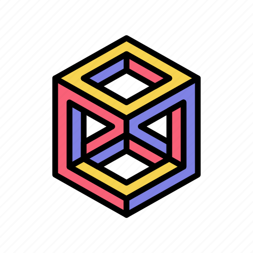 Cube, impossible, geometric, triangle, illusion, abstract icon - Download on Iconfinder