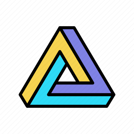 Penrose, impossible, geometric, triangle, illusion icon - Download on Iconfinder