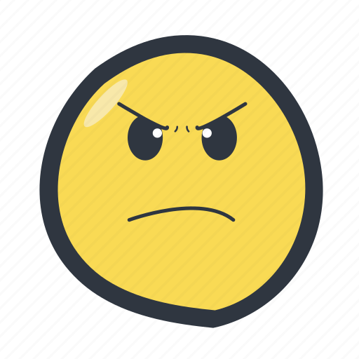 Angry emoji, colored, emoticon icon - Download on Iconfinder