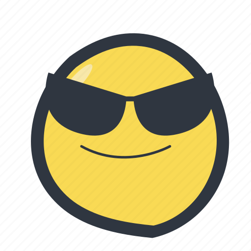 Colored, cool emoji, emoji, emoticon icon - Download on Iconfinder
