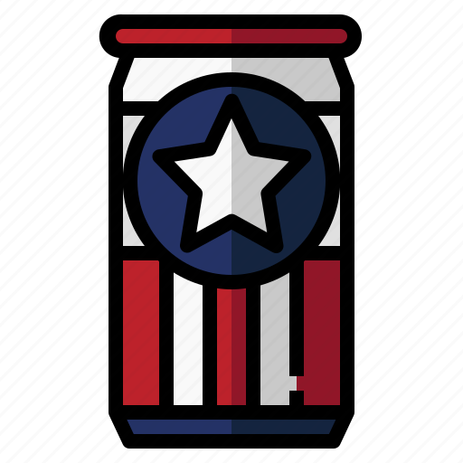 Can, beer, soft, drink, package, usa icon - Download on Iconfinder