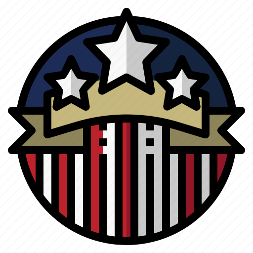 Usa, united, states, badge, independence, day, of icon - Download on Iconfinder