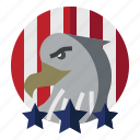 eagle, america, hunter, animal, badge
