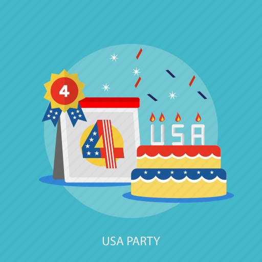 Cake, candle, festival, holiday, independence, party, usa icon - Download on Iconfinder