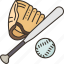 baseball, ball, bat, sport, game 