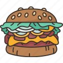 burger, food, meal, dining, cuisine