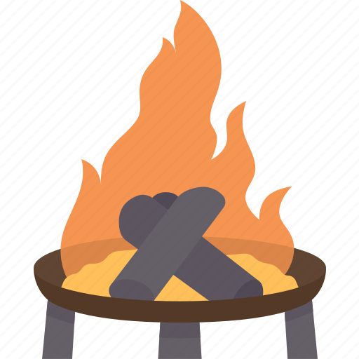 Bonfire, fire, camping, warm, night icon - Download on Iconfinder