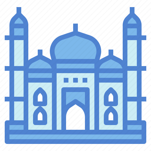 Taj, mahal, building, monuments, india, architectonic icon - Download on Iconfinder