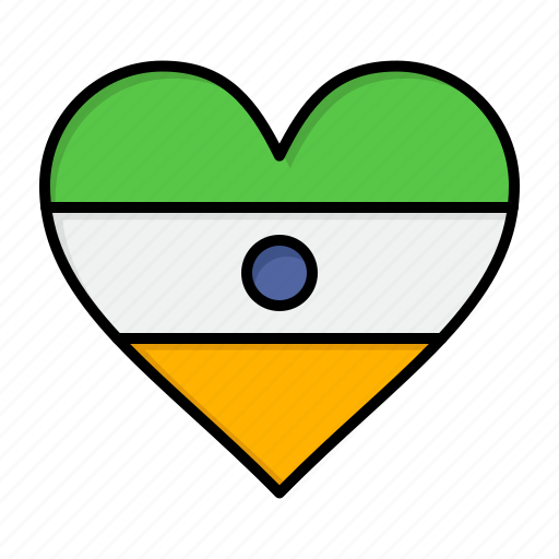 Flg, heart, heartflag, indian icon - Download on Iconfinder