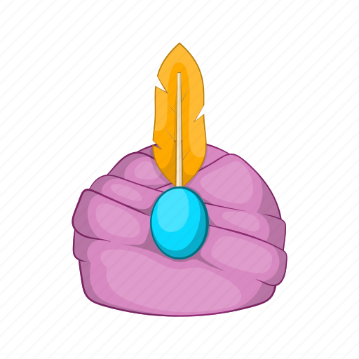Cartoon, feather, india, indian, male, man, turban icon - Download on Iconfinder