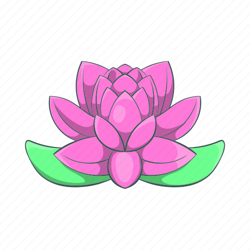 Cartoon, flower, india, lily, lotus, pink, plant icon - Download on Iconfinder