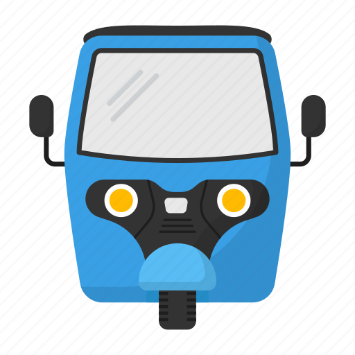 Indonesia, transport, rickshaw, auto, three wheel, mirrors icon - Download on Iconfinder