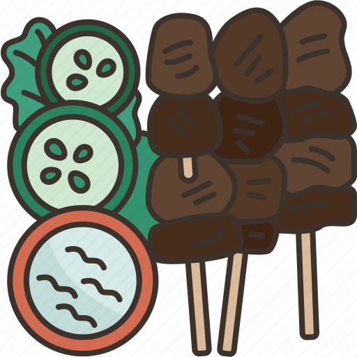 Satay, skewer, meat, cuisine, indonesian icon - Download on Iconfinder