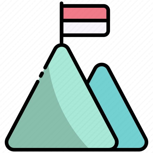 Mountain, landscape, nature, natural, indonesia, flag icon - Download on Iconfinder