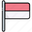 flag, country, national, nation, flags, asian, indonesia 