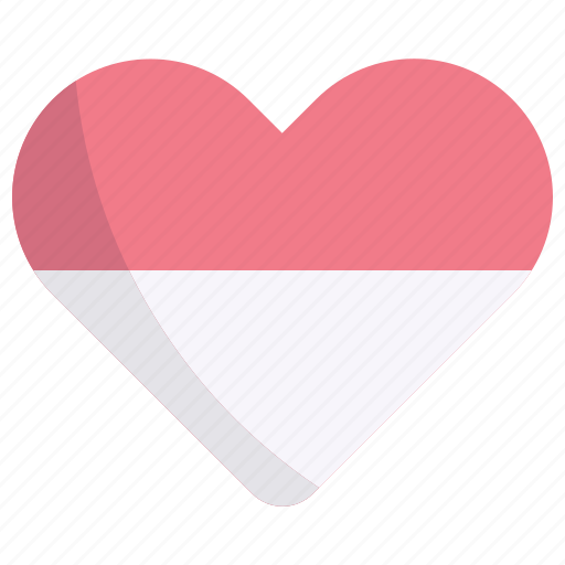 Love, heart, indonesia, flag, nationalist, celebration, country icon - Download on Iconfinder