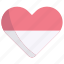 love, heart, indonesia, flag, nationalist, celebration, country 
