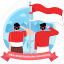 indonesian, independence, celebration, flag, nation, world, people, indonesia, national 