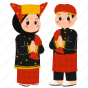 sumatra, traditional, fashion, culture, indonesia, dress, person, wedding, couple
