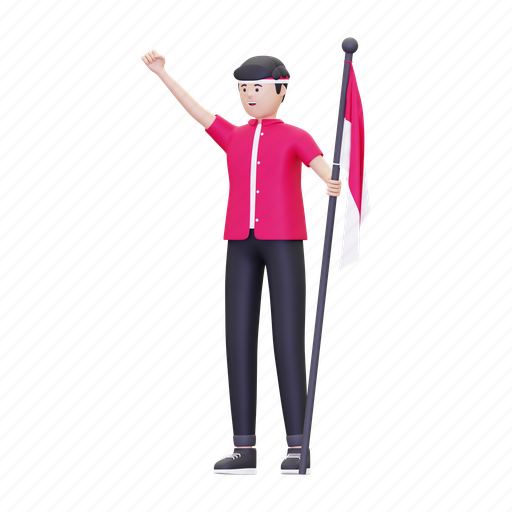 August, indonesian flag, independence day, celebrate, patriotic, celebration, waving flag icon - Download on Iconfinder