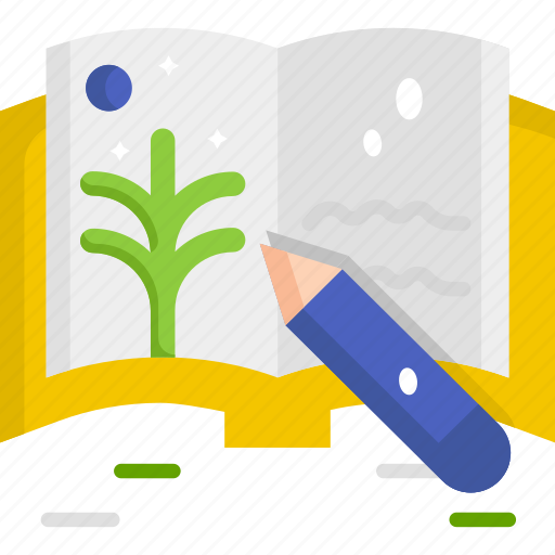 Book, drawing, education, pencil, study icon - Download on Iconfinder