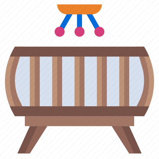 Crib, baby, bed, kid, basinet, toy icon - Download on Iconfinder
