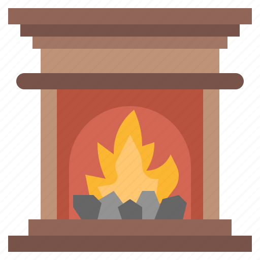 Fireplace, furniture, household, living, room, chimney, warm icon - Download on Iconfinder