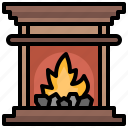fireplace, furniture, household, living, room, chimney, warm