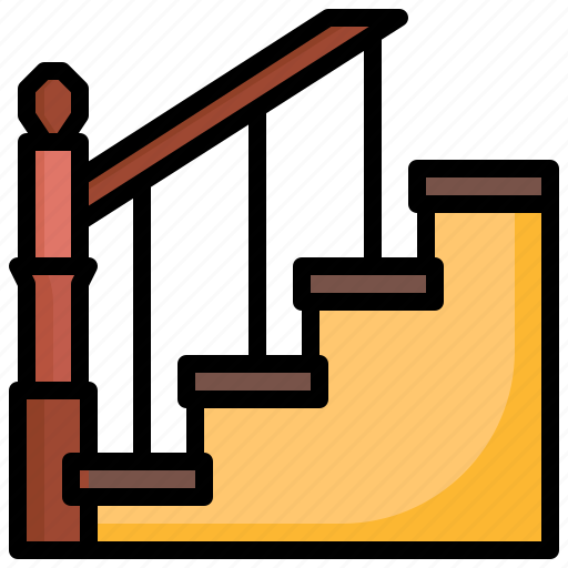 Stair, steps, furniture, household, signals, set, ascending icon - Download on Iconfinder