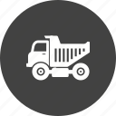 construction, dump, equipment, heavy, site, tipper, truck