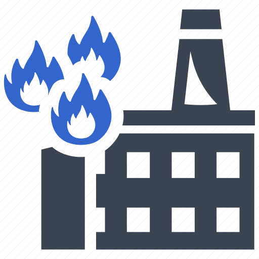 Fire accident, factory fire, danger, fire, flame, smoke, accident icon - Download on Iconfinder