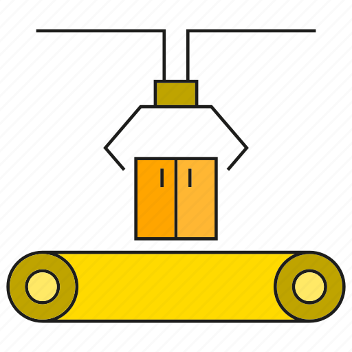 Box, indistry, manufacturing, packaging, production, robot icon - Download on Iconfinder