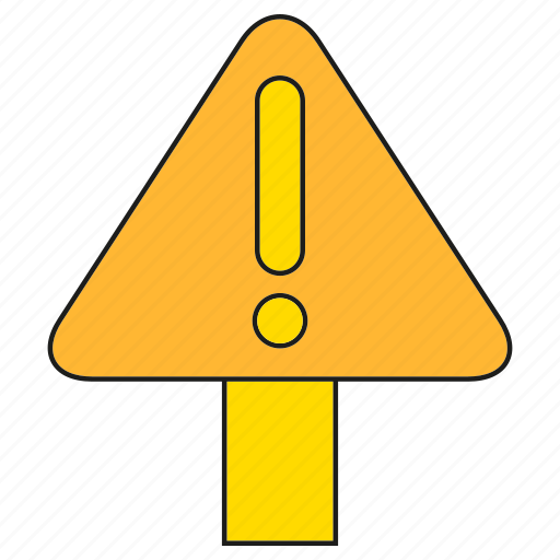 Caution, exclamation, sign, signage, under construction, warn, warning icon - Download on Iconfinder