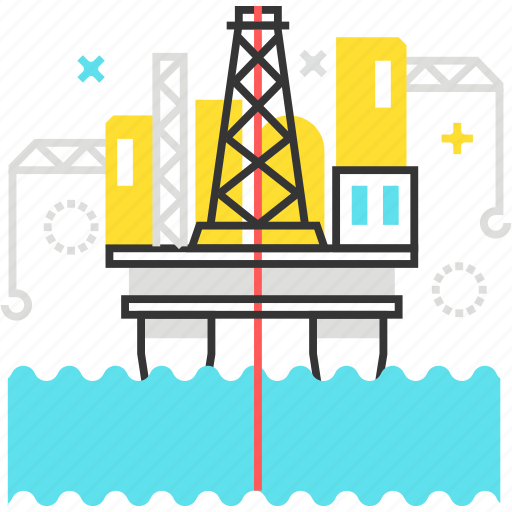 Construction, factory, gas, offshore, oil, petrol, platform icon - Download on Iconfinder
