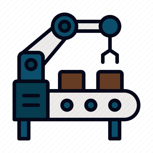 Manufacturing, robot, production, factory, industry, product, boxes icon - Download on Iconfinder