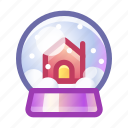 snowball, glass, magic, snow 